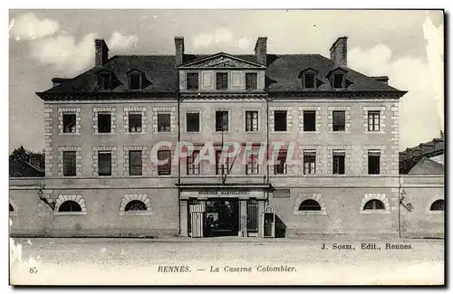 Cartes postales Rennes La Caserne Colombier Militaria