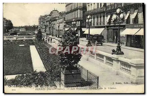 Ansichtskarte AK Rennes Les Nouveaux Jardins sur la Vilaine