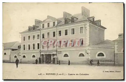 Ansichtskarte AK Rennes Caserne du Colombier Quartier d artillerie Militaria