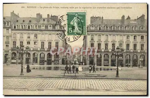 Cartes postales Rennes La Place du Palais