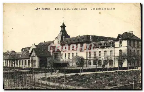 Cartes postales Rennes Ecole national d Agriculture vue prise des Jardins