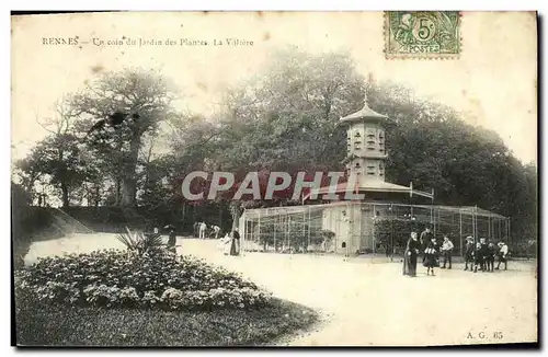 Cartes postales Rennes Un coin du Jardin des plantes La Voliere oiseaux Enfants