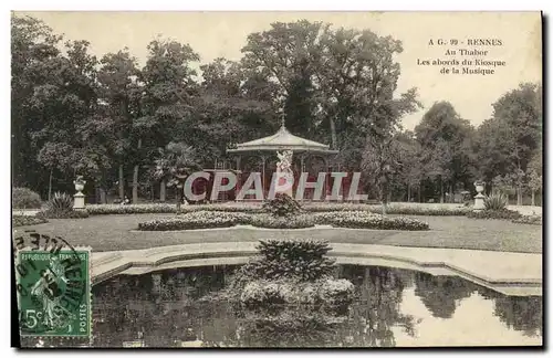 Cartes postales Rennes au Thabor les abords du kiosque de la Musique