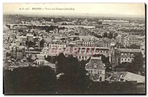 Cartes postales Rennes Vue a vol d oiseau