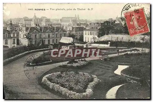 Cartes postales Rennes Vue generale prise du Thabor