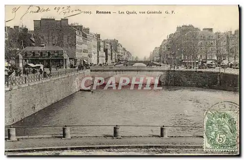 Cartes postales Rennes Les Quais vue Generale