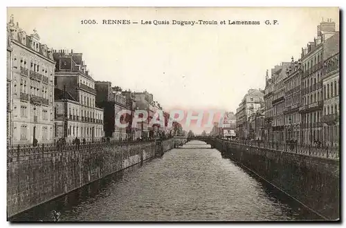 Cartes postales Rennes Les Quais Duguay Trouin et Lamennais