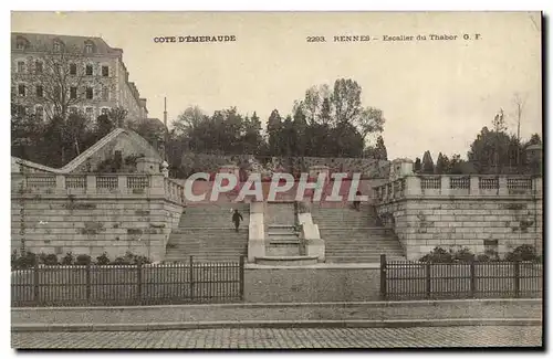 Cartes postales Rennes Escalier du Thabor