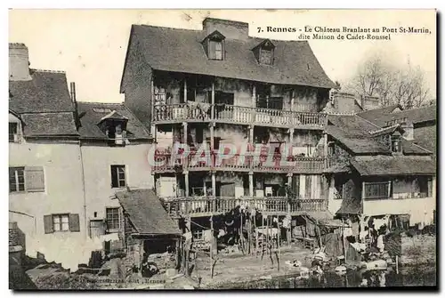 Ansichtskarte AK Rennes Le Chateau Branlant Au Pont St Martin dite Maison CAdet Roussel