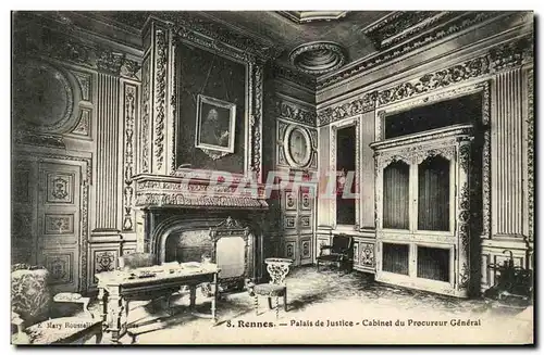 Cartes postales Rennes Palais de Justice Cabinet du Procureur General