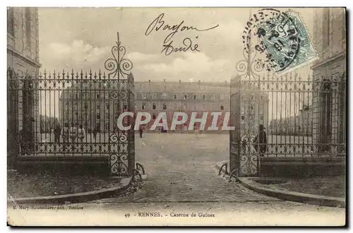 Cartes postales Rennes Casrne de Guines militaria