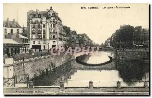 Cartes postales Rennes Les Quais Vue Generale