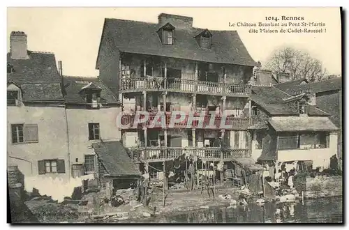 Ansichtskarte AK Rennes Le chateau branlant au Pont St Martin dite Maison de Cadet Rousel