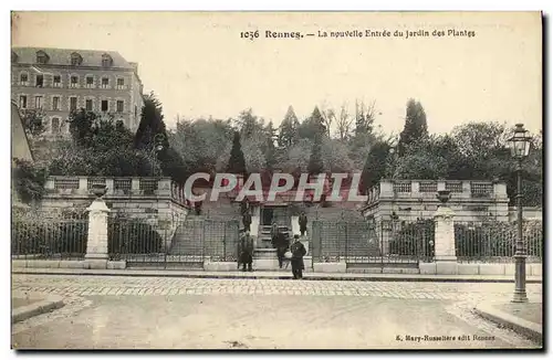 Cartes postales Rennes La nouvelle entree du jardin des plantes