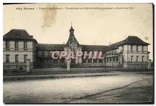 Cartes postales Rennes Ecole D Agriculture Transformee en hopital militaire pendant la guerre de 1914