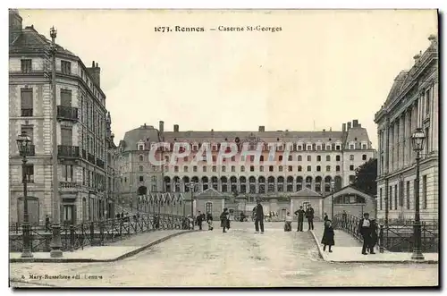 Cartes postales Rennes La Caserne St Georges Militaria