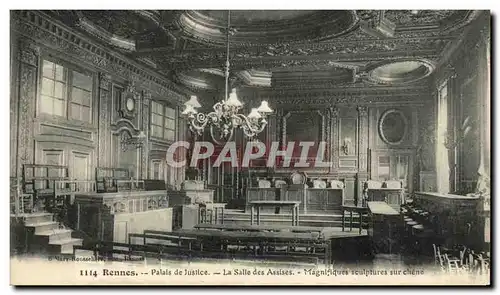 Cartes postales Rennes Palais de Justice La Salle Des Assises