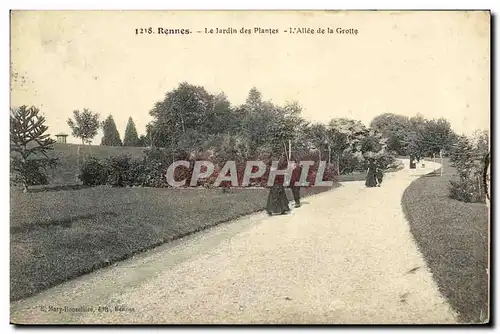 Cartes postales Rennes Le Jardin des Plantes L Allee de La Grotte