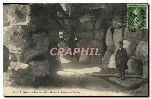 Cartes postales Rennes Interieur de la Grotte du Jardin Des Plantes