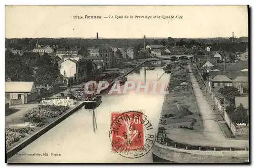 Ansichtskarte AK Rennes Le Quai de la Prevalaye et le quai St Cyr