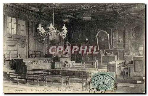 Cartes postales Rennes Le Palais de Justice salle des Assises