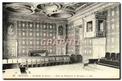 Ansichtskarte AK Rennes Le Palais de Justice Salle du Parlement de Bretagne