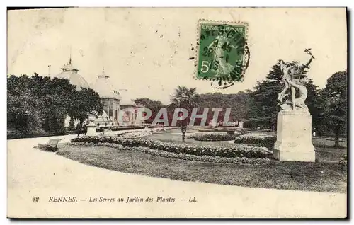 Ansichtskarte AK Rennes Les serres du jardin des plantes