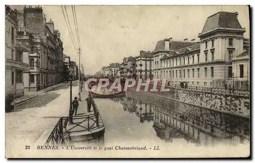 Cartes postales Rennes L Universite et le Quai Chateaubriand