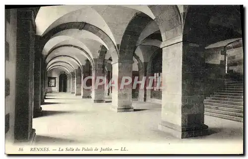 Cartes postales Rennes La Salle du Palais de Justice