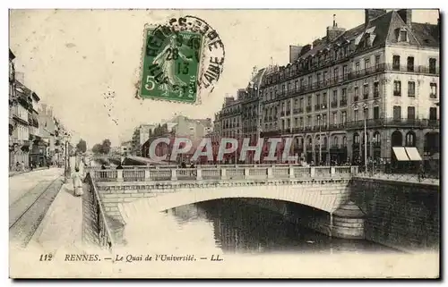 Cartes postales Rennes Le Quai de L Universite