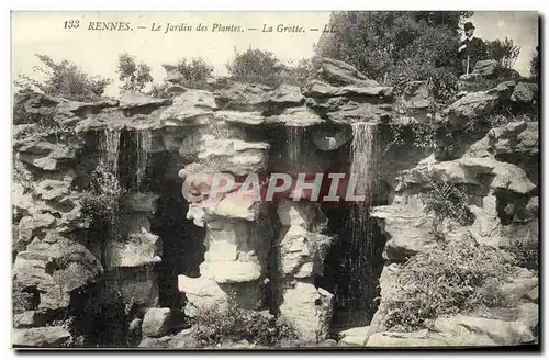 Cartes postales Rennes Le Jardin des Plantes La Grotte