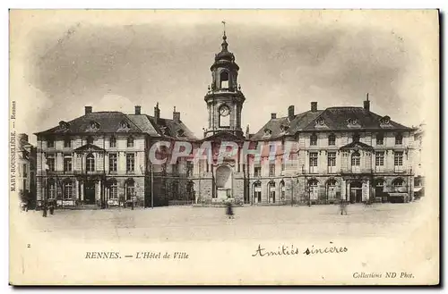 Cartes postales Rennes L Hotel de Ville