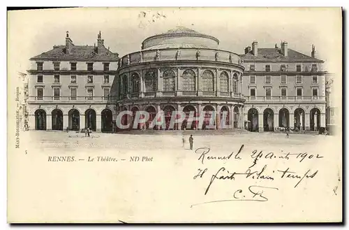 Cartes postales Rennes Le Theatre