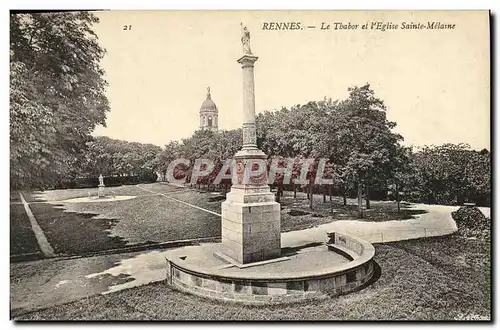 Cartes postales Rennes Le Thabar L Eglise Sainte Melaine