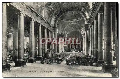 Ansichtskarte AK Rennes La Nef de La Cathedrale