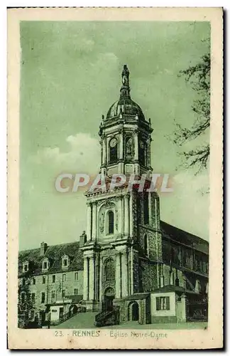 Cartes postales Rennes Eglise Notre Dame