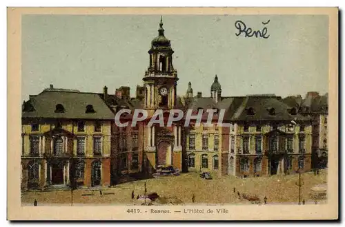 Cartes postales Rennes L Hotel de Ville