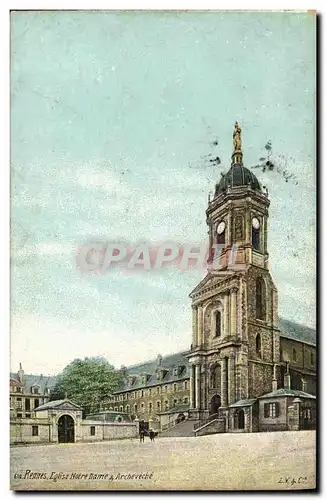 Cartes postales Rennes Eglise Natre Dame Archeveche