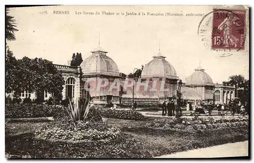 Ansichtskarte AK Rennes Les Serres Du Thahor et le Jardin a la Francaise