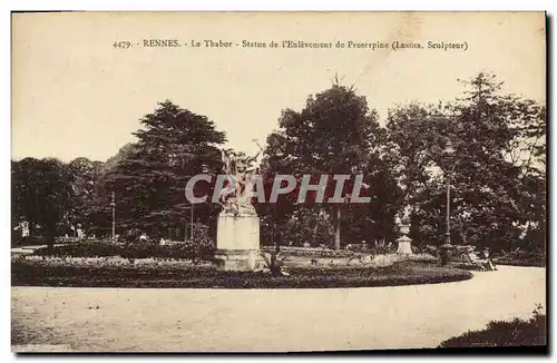 Cartes postales Rennes Le Thabor Statue de l enlevement de Proserpine