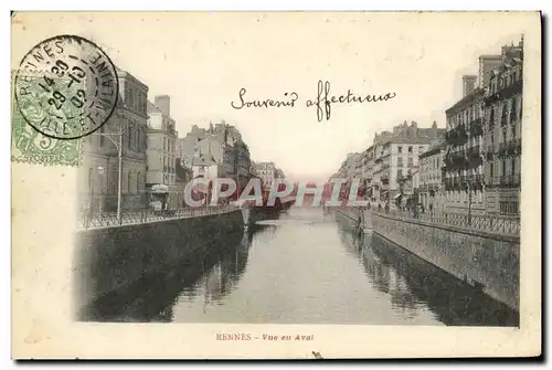 Cartes postales Rennes Vue en Aval carte precurseur