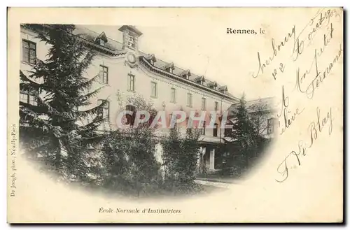 Cartes postales Rennes Ecole normale d institutrices carte precurseur