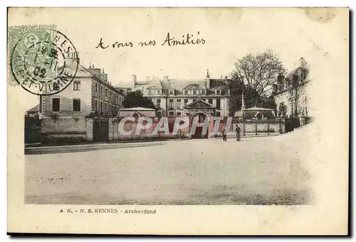 Cartes postales Rennes Archeveche carte precurseur