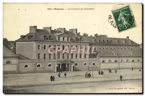 Cartes postales Rennes La Caserne du Colombier Militaria