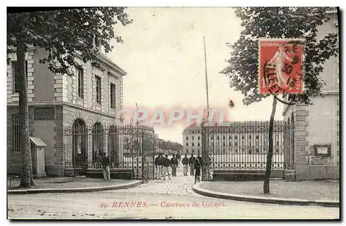 Cartes postales Rennes La Caserne de Guines Militaria