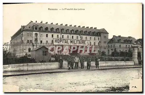 Ansichtskarte AK Rennes La Faculte des Lettres Hopital Militaire Temporaire