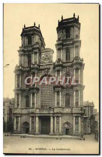 Cartes postales Rennes La Cathedrale