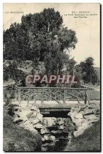 Cartes postales Rennes Le Pont Ruetique du Jardin des plantes