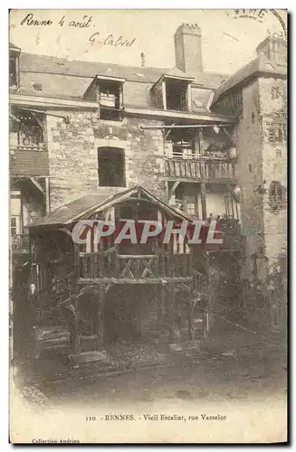 Cartes postales Rennes Vieil Escalier Rue Vasselot