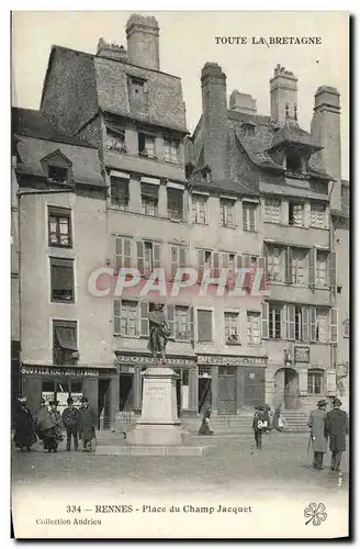 Ansichtskarte AK Rennes Place du Champ Jacquet